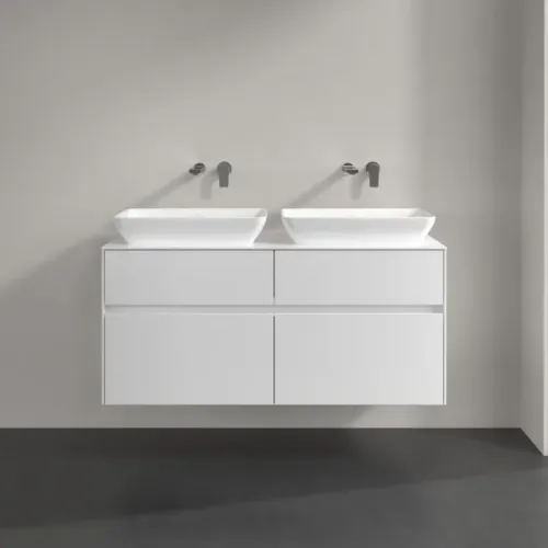 Villeroy & Boch Collaro Тумба под раковину, 4 выдвижных ящика, 1200 x 548 x 500 mm, Glossy White / Glossy White C11500DH