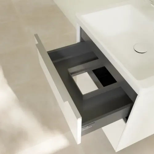 Villeroy & Boch Subway 3.0 Тумба под раковину, 2 выдвижных ящика, 572 x 576 x 478 mm, Brilliant White C57800VE