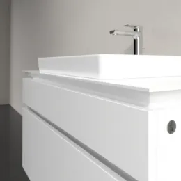 Villeroy & Boch Legato Тумба под раковину, с подсветкой, 2 выдвижных ящика, 1000 x 550 x 500 mm, Glossy White / Glossy White B681L0DH