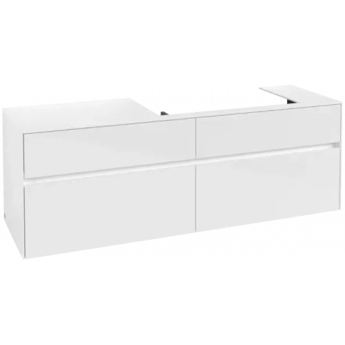 Villeroy & Boch Collaro Тумба под раковину, 4 выдвижных ящика, 1600 x 548 x 500 mm, Glossy White / Glossy White C02700DH