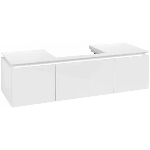 Villeroy & Boch Legato Тумба под раковину, 3 выдвижных ящика, 1400 x 380 x 500 mm, Glossy White / Glossy White B68400DH