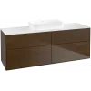 Villeroy & Boch Finion Тумба под раковину, 4 выдвижных ящика, 1600 x 603 x 501 mm, Walnut Veneer F73100GN