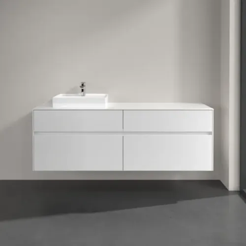 Villeroy & Boch Collaro Тумба под раковину, с подсветкой, 4 выдвижных ящика, 1600 x 548 x 500 mm, Glossy White / Glossy White C078B0DH