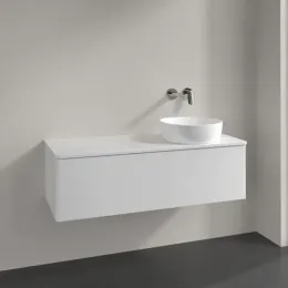 Villeroy & Boch Antao Тумба под раковину, с подсветкой, 1 выдвижной ящик, 1200 x 360 x 500 mm, лицевая поверхность без текстурированной отделки, Glossy White Lacquer / Glossy White Lacquer L34010GF