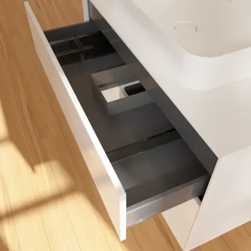 Villeroy & Boch Finion Тумба под раковину, с подсветкой, 2 выдвижных ящика, 1000 x 603 x 501 mm, Glossy White Lacquer / Glossy White Lacquer F651GFGF