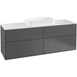 Villeroy & Boch Finion Тумба под раковину, с подсветкой, 4 выдвижных ящика, 1600 x 603 x 501 mm, Silk Grey Matt Lacquer G32100HJ
