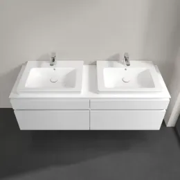 Villeroy & Boch Legato Тумба под раковину, 4 выдвижных ящика, 1600 x 550 x 500 mm, Glossy White / Glossy White B69300DH