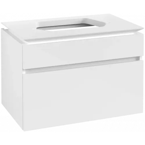 Villeroy & Boch Legato Тумба под раковину, 2 выдвижных ящика, 800 x 550 x 500 mm, Glossy White / Glossy White B75400DH