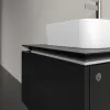 Villeroy & Boch Legato Тумба под раковину, с подсветкой, 1 выдвижной ящик, 600 x 380 x 500 mm, Black Matt Lacquer / Black Matt Lacquer B731L0PD