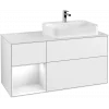 Villeroy & Boch Finion Тумба под раковину, с подсветкой, 3 выдвижных ящика, 1200 x 603 x 501 mm, Glossy White Lacquer / Glossy White Lacquer F391GFGF