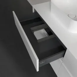 Villeroy & Boch Collaro Тумба под раковину, с подсветкой, 4 выдвижных ящика, 1400 x 548 x 500 mm, Glossy White / Glossy White C101B0DH