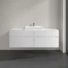 Villeroy & Boch Collaro Тумба под раковину, с подсветкой, 4 выдвижных ящика, 1600 x 548 x 500 mm, Glossy White / Glossy White C025B0DH