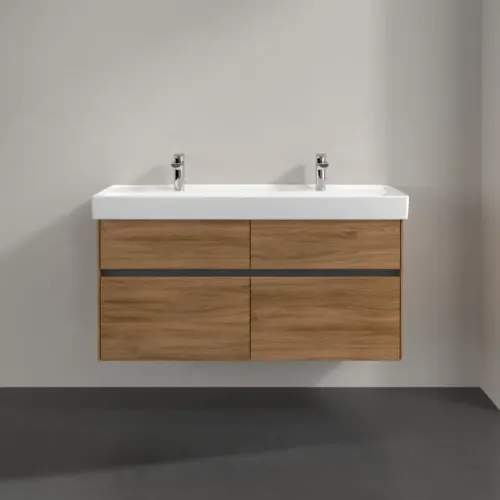 Villeroy & Boch Collaro Тумба под раковину, с подсветкой, 4 выдвижных ящика, 1154 x 546 x 444 mm, Oak Kansas C012B0RH