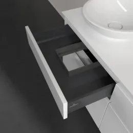 Villeroy & Boch Legato Тумба под раковину, с подсветкой, 4 выдвижных ящика, 1200 x 550 x 500 mm, Glossy White / Glossy White B580L0DH