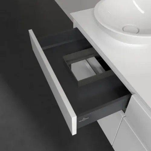 Villeroy & Boch Legato Тумба под раковину, с подсветкой, 4 выдвижных ящика, 1200 x 550 x 500 mm, Glossy White / Glossy White B580L0DH
