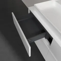 Villeroy & Boch Collaro Тумба под раковину, с подсветкой, 4 выдвижных ящика, 1200 x 548 x 500 mm, Glossy White / Glossy White C091B0DH