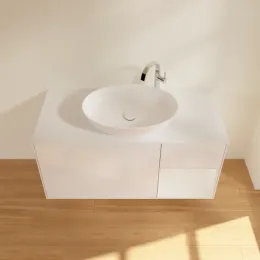 Villeroy & Boch Finion Тумба под раковину, с подсветкой, 3 выдвижных ящика, 1200 x 603 x 501 mm, Glossy White Lacquer / Glossy White Lacquer G951GFGF