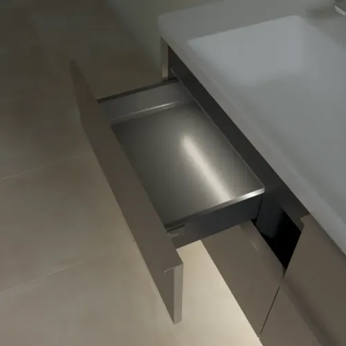 Villeroy & Boch Subway 3.0 Тумба под раковину, с подсветкой, 4 выдвижных ящика, 1272 x 576 x 478 mm, Taupe C602L2VM