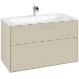 Villeroy & Boch Finion Тумба под раковину, с подсветкой, 2 выдвижных ящика, 996 x 591 x 498 mm, Silk Grey Matt Lacquer G02000HJ