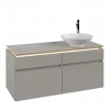 Villeroy & Boch Legato Тумба под раковину, с подсветкой, 4 выдвижных ящика, 1200 x 550 x 500 mm, Soft Grey / Soft Grey B582L0VK