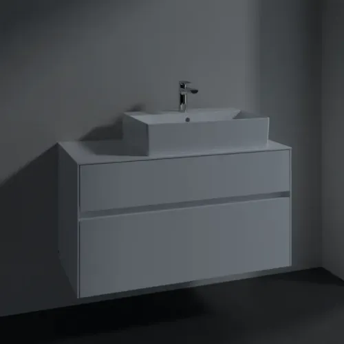 Villeroy & Boch Collaro Тумба под раковину, 2 выдвижных ящика, 1000 x 548 x 500 mm, Glossy White / Glossy White C12700DH