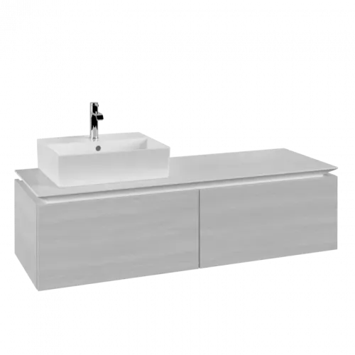 Villeroy & Boch Legato Тумба под раковину, 2 выдвижных ящика, 1400 x 380 x 500 mm, White Wood / White Wood B61300E8