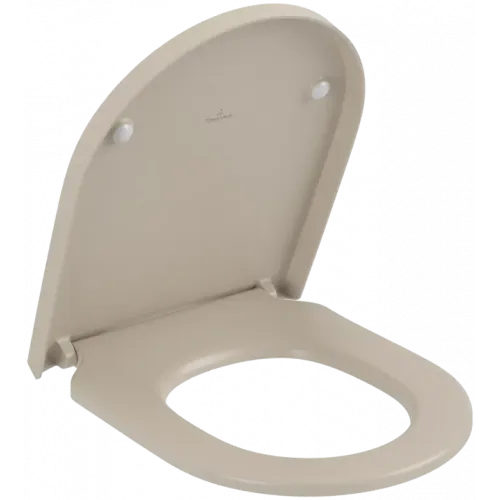Villeroy & Boch Subway 3.0 Сиденье с крышкой для унитаза, с функцией автоматического опускания (SoftClosing), со снимаемым сиденьем (QuickRelease), Almond 8M42S1AM