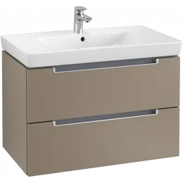Villeroy & Boch Subway 2.0 Тумба под раковину, 2 выдвижных ящика, 787 x 520 x 449 mm, Truffle Grey A69600VG
