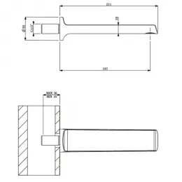 Излив Villeroy & Boch Liberty TVT10700200061 для ванны, хром TVT10700200061