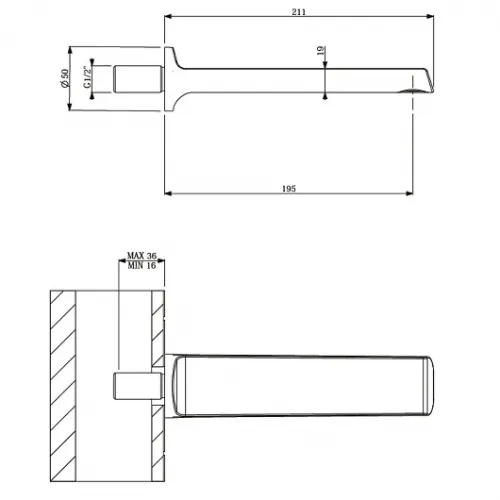 Излив Villeroy & Boch Liberty TVT10700200061 для ванны, хром TVT10700200061