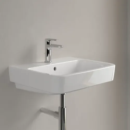 Villeroy & Boch O.novo Pаковина, 550 x 460 x 175 mm, Альпийский белый, с переливом, задняя сторона и нижняя сторона шлифованные 4A41MG01