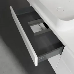 Villeroy & Boch Legato Тумба под раковину, 4 выдвижных ящика, 1600 x 550 x 500 mm, Glossy White / Glossy White B76400DH