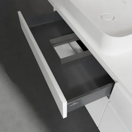 Villeroy & Boch Legato Тумба под раковину, 4 выдвижных ящика, 1600 x 550 x 500 mm, Glossy White / Glossy White B76400DH