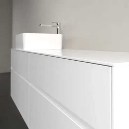 Villeroy & Boch Collaro Тумба под раковину, с подсветкой, 4 выдвижных ящика, 1600 x 548 x 500 mm, Glossy White / Glossy White C050B0DH
