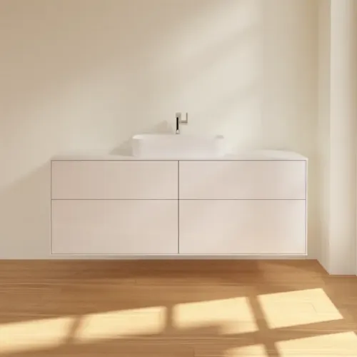 Villeroy & Boch Finion Тумба под раковину, с подсветкой, 4 выдвижных ящика, 1600 x 603 x 501 mm, Glossy White Lacquer G44100GF