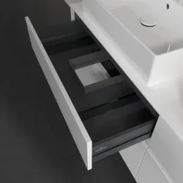 Villeroy & Boch Collaro Тумба под раковину, 4 выдвижных ящика, 1600 x 548 x 500 mm, Glossy White / Glossy White C13700DH