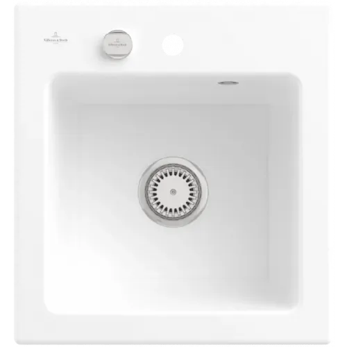 Villeroy & Boch Subway 45 XS Мойка, включая Комплект слива с эксцентриком, выкл Керамика, 475 x 510 mm, Snow White CeramicPlus 678102KG