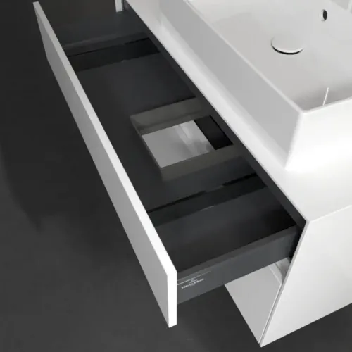 Villeroy & Boch Collaro Тумба под раковину, 2 выдвижных ящика, 1000 x 548 x 500 mm, Glossy White / Glossy White C12700DH