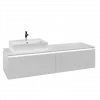 Villeroy & Boch Legato Тумба под раковину, с подсветкой, 2 выдвижных ящика, 1600 x 380 x 500 mm, Glossy White / Glossy White B672L0DH