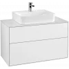 Villeroy & Boch Finion Тумба под раковину, с подсветкой, 2 выдвижных ящика, 1000 x 603 x 501 mm, Glossy White Lacquer G10100GF