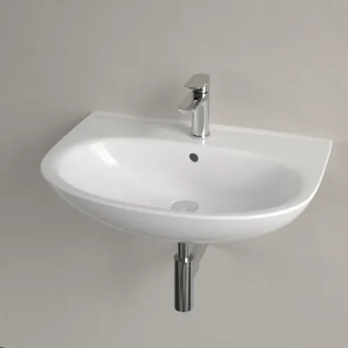 Villeroy & Boch O.novo Pаковина, 650 x 480 x 180 mm, Альпийский белый, с переливом 4A406501