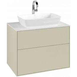 Villeroy & Boch Finion Тумба под раковину, 2 выдвижных ящика, 800 x 603 x 501 mm, Silk Grey Matt Lacquer F75100HJ