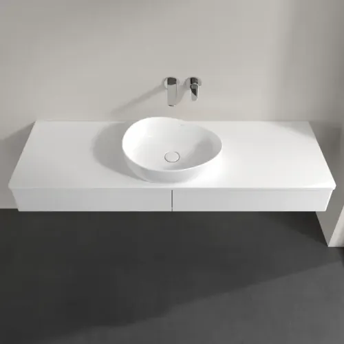 Villeroy & Boch Antao Тумба под раковину, 2 выдвижных ящика, 1600 x 190 x 500 mm, лицевая поверхность без текстурированной отделки, Glossy White Lacquer / Glossy White Lacquer K14010GF