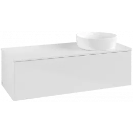 Villeroy & Boch Antao Тумба под раковину, 1 выдвижной ящик, 1200 x 360 x 500 mm, лицевая поверхность без текстурированной отделки, Glossy White Lacquer / Glossy White Lacquer K34010GF
