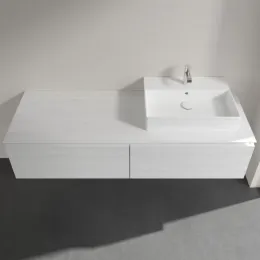 Villeroy & Boch Legato Тумба под раковину, 2 выдвижных ящика, 1600 x 380 x 500 mm, White Wood / White Wood B67400E8