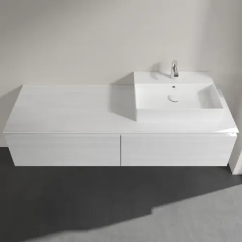 Villeroy & Boch Legato Тумба под раковину, 2 выдвижных ящика, 1600 x 380 x 500 mm, White Wood / White Wood B67400E8