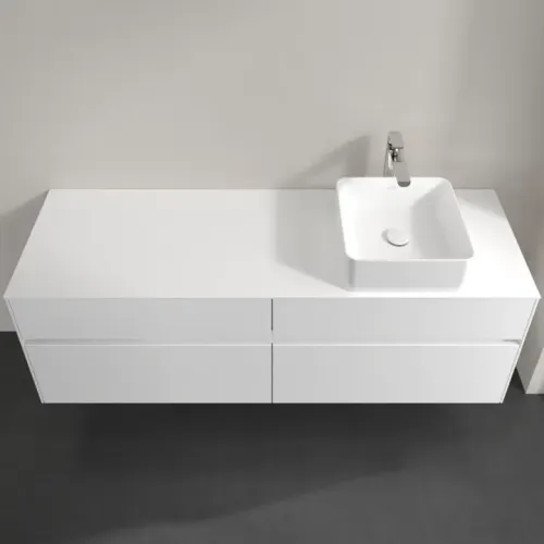 Villeroy & Boch Collaro Тумба под раковину, 4 выдвижных ящика, 1600 x 548 x 500 mm, Glossy White / Glossy White C05100DH