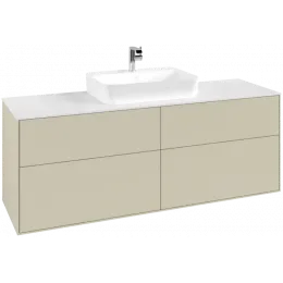 Villeroy & Boch Finion Тумба под раковину, 4 выдвижных ящика, 1600 x 603 x 501 mm, Silk Grey Matt Lacquer F44100HJ