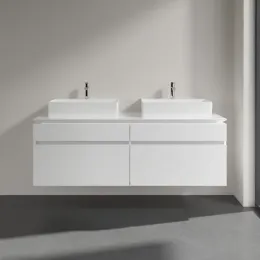 Villeroy & Boch Legato Тумба под раковину, 4 выдвижных ящика, 1600 x 550 x 500 mm, Glossy White / Glossy White B67700DH