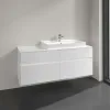 Villeroy & Boch Collaro Тумба под раковину, с подсветкой, 4 выдвижных ящика, 1400 x 548 x 500 mm, Glossy White / Glossy White C090B0DH